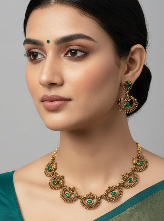 PEACOCK TEMPLE NECKLACE