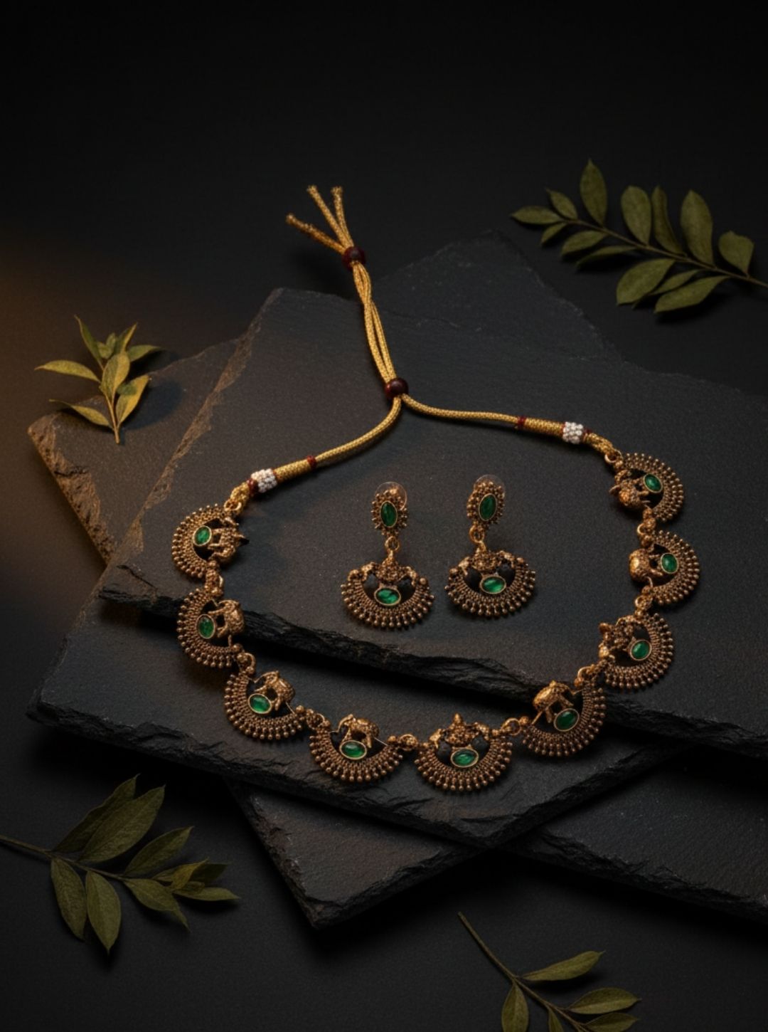 PEACOCK TEMPLE NECKLACE