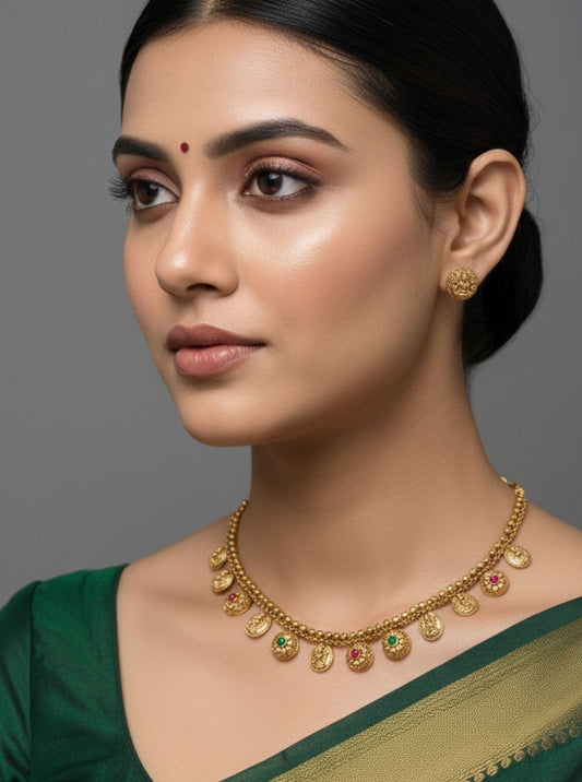 DUAL-TONE COIN NECKLACE