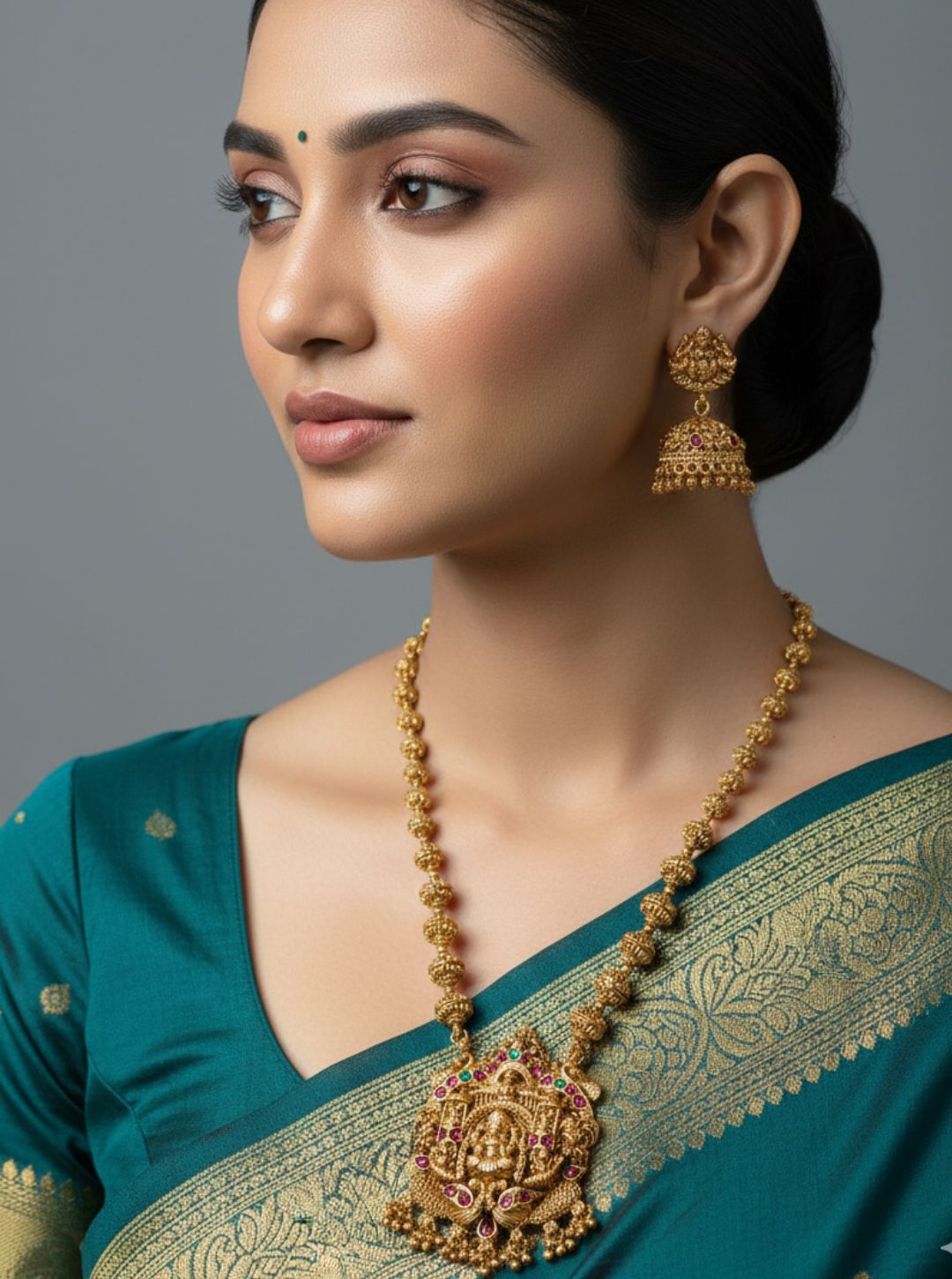 LAKSHMI COIN LOND NECKLACE