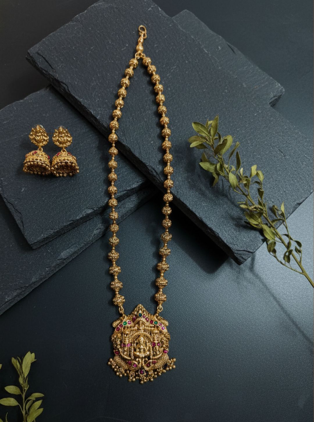 LAKSHMI COIN LOND NECKLACE