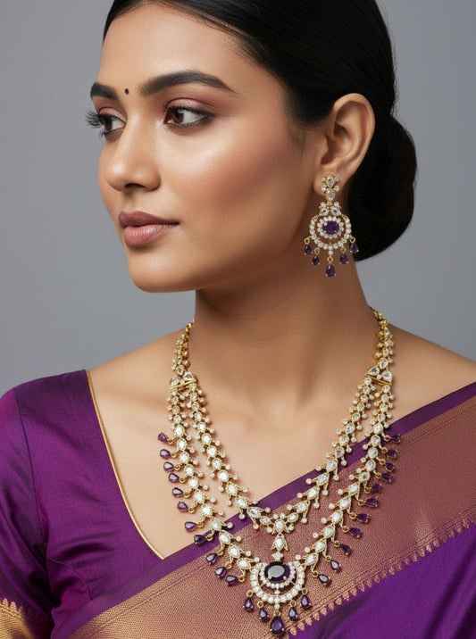 DIAMOND STYLE LAYERED NECKLACE