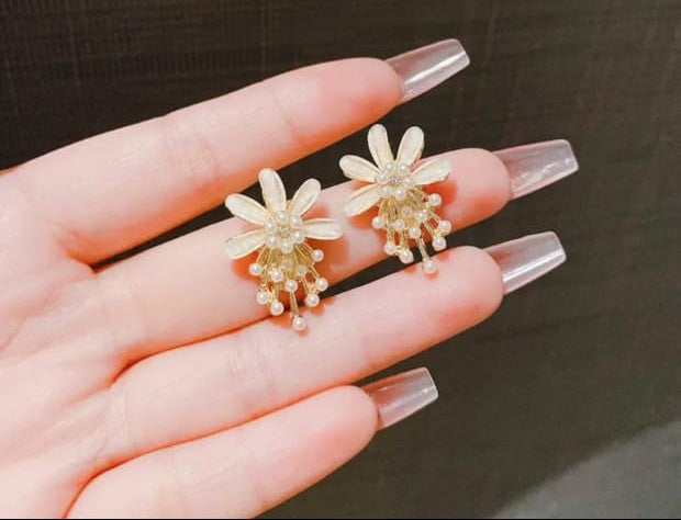 PEARL BLOOM CASCADE EARRINGS