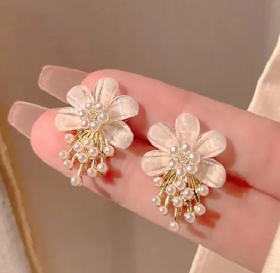 PEARL BLOOM CASCADE EARRINGS