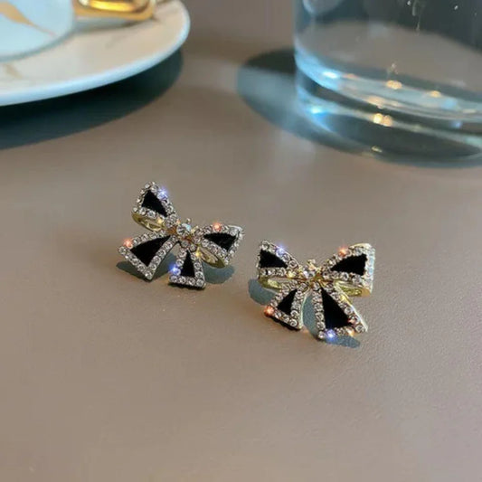 BLING BLOGGER BOW EARRINGS
