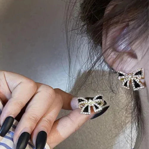 BLING BLOGGER BOW EARRINGS