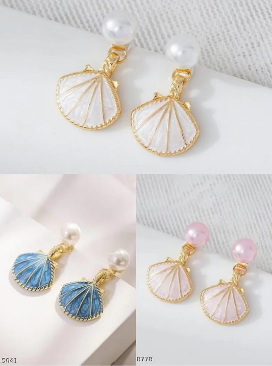 PEARL SHELL DROP EARRINGS